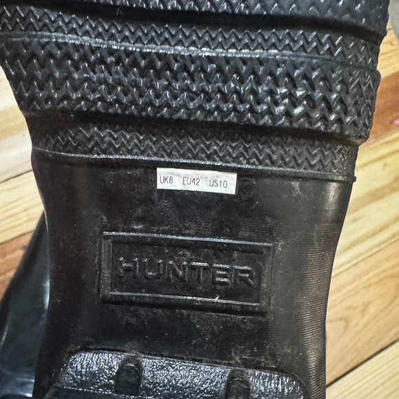 Hunter Black Rubber Sole Boots - Picture 3 of 4